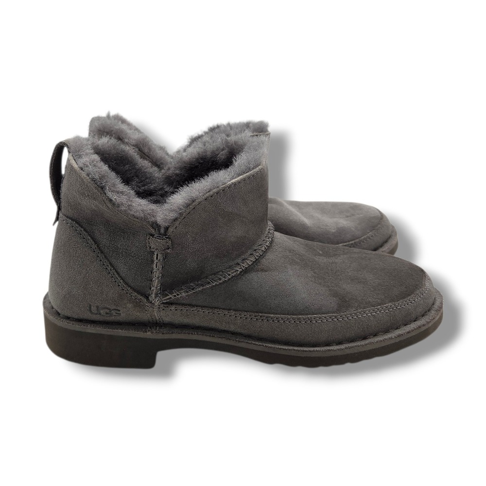 UGG Melrose Classic Boots Womens 7.5 Grey Twinface Sheepkin‎ Ankle 1103807
